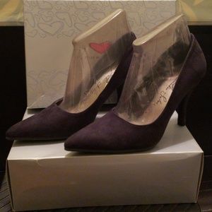 Black Suede  3 and a 1/2 inch pumps